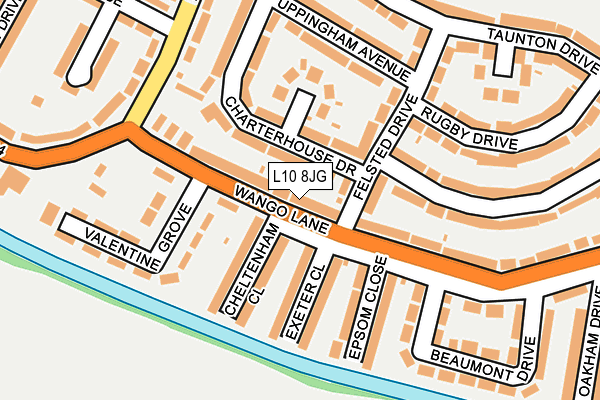 L10 8JG map - OS OpenMap – Local (Ordnance Survey)