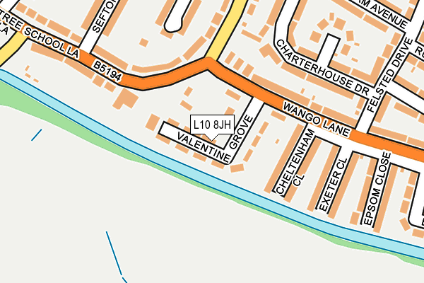L10 8JH map - OS OpenMap – Local (Ordnance Survey)