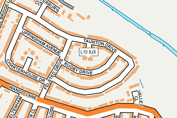 L10 8JX map - OS OpenMap – Local (Ordnance Survey)