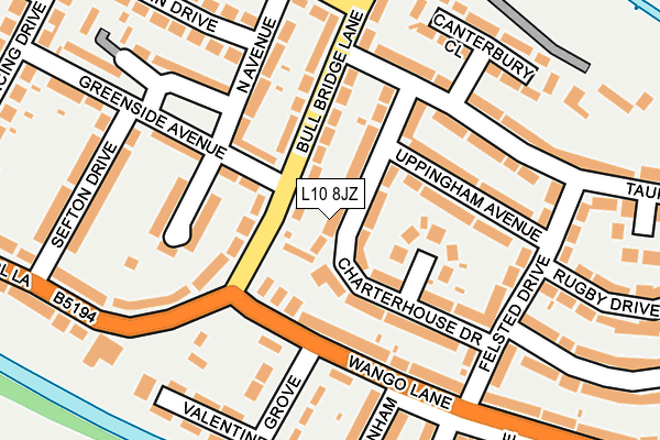 L10 8JZ map - OS OpenMap – Local (Ordnance Survey)