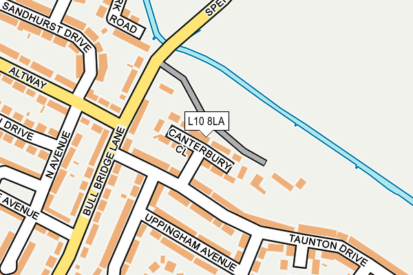 L10 8LA map - OS OpenMap – Local (Ordnance Survey)