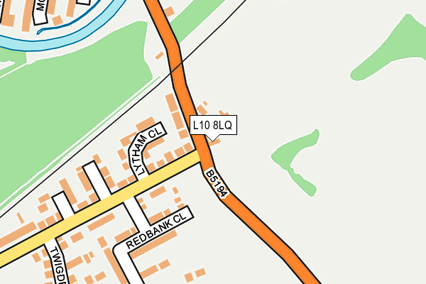 L10 8LQ map - OS OpenMap – Local (Ordnance Survey)