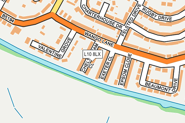 L10 8LX map - OS OpenMap – Local (Ordnance Survey)