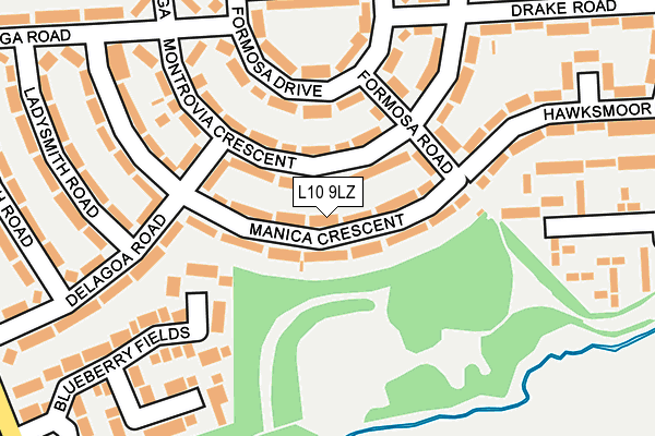 L10 9LZ map - OS OpenMap – Local (Ordnance Survey)