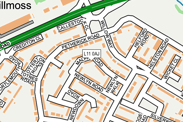 L11 0AJ map - OS OpenMap – Local (Ordnance Survey)