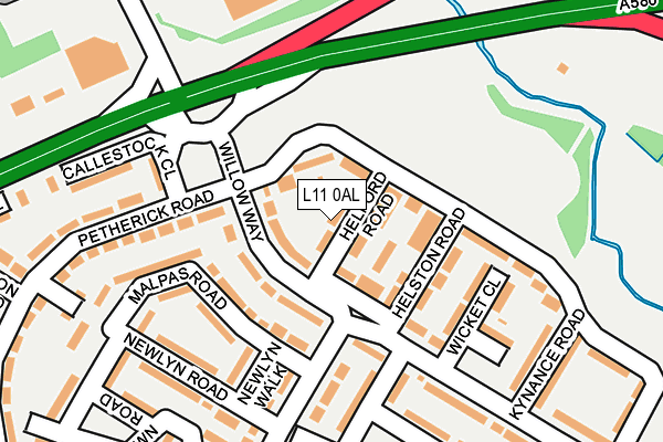 L11 0AL map - OS OpenMap – Local (Ordnance Survey)