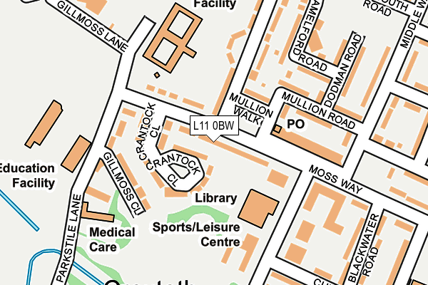 L11 0BW map - OS OpenMap – Local (Ordnance Survey)