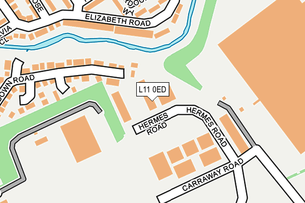 L11 0ED map - OS OpenMap – Local (Ordnance Survey)