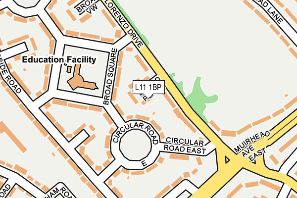 L11 1BP map - OS OpenMap – Local (Ordnance Survey)