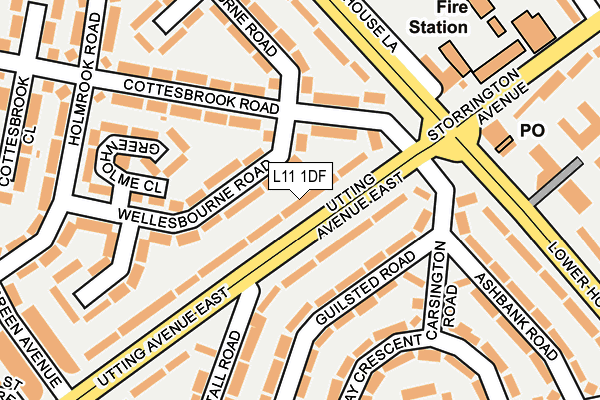 L11 1DF map - OS OpenMap – Local (Ordnance Survey)