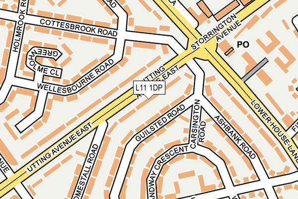 L11 1DP map - OS OpenMap – Local (Ordnance Survey)