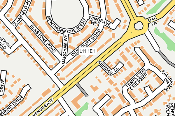 L11 1EH map - OS OpenMap – Local (Ordnance Survey)