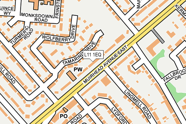 L11 1EQ map - OS OpenMap – Local (Ordnance Survey)