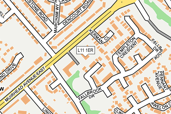 L11 1ER map - OS OpenMap – Local (Ordnance Survey)