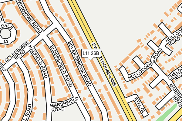 L11 2SB map - OS OpenMap – Local (Ordnance Survey)