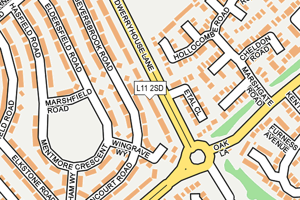 L11 2SD map - OS OpenMap – Local (Ordnance Survey)