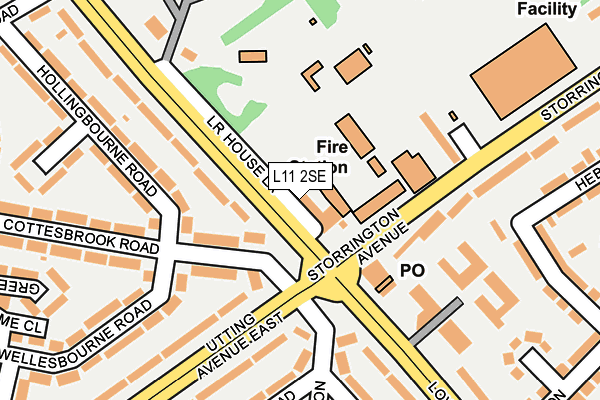 L11 2SE map - OS OpenMap – Local (Ordnance Survey)