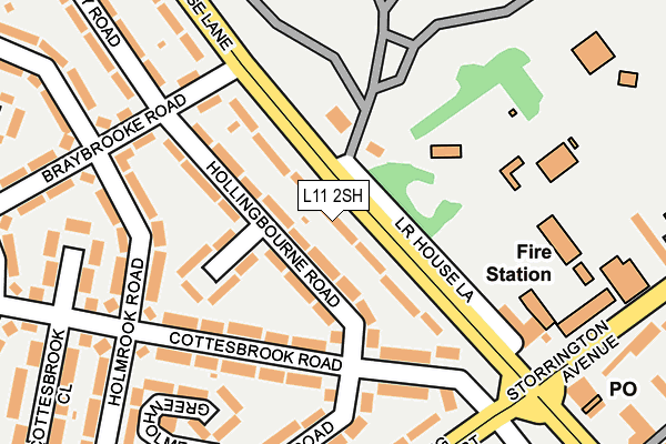 L11 2SH map - OS OpenMap – Local (Ordnance Survey)