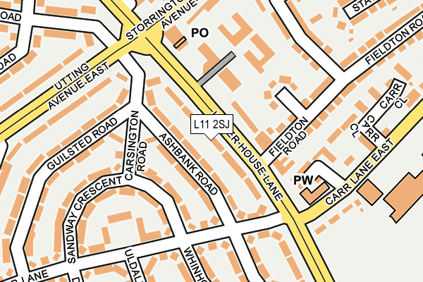 L11 2SJ map - OS OpenMap – Local (Ordnance Survey)