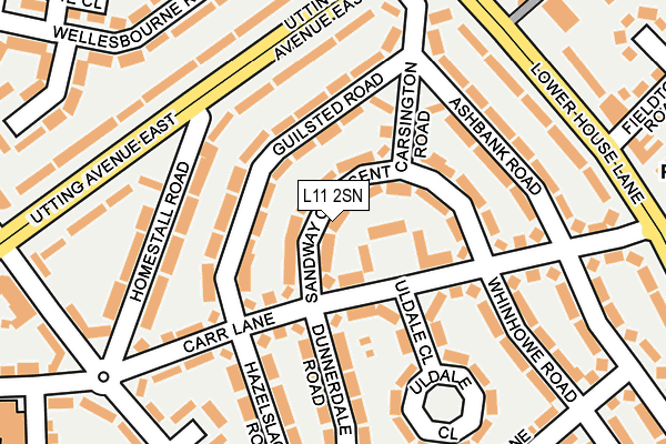 L11 2SN map - OS OpenMap – Local (Ordnance Survey)