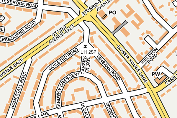 L11 2SP map - OS OpenMap – Local (Ordnance Survey)
