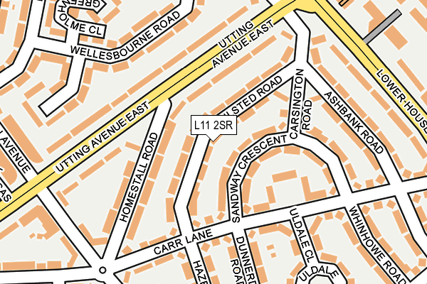 L11 2SR map - OS OpenMap – Local (Ordnance Survey)