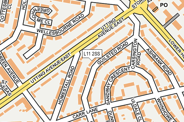L11 2SS map - OS OpenMap – Local (Ordnance Survey)