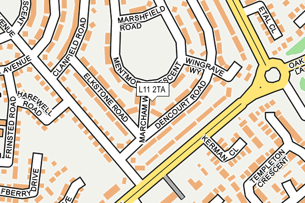 L11 2TA map - OS OpenMap – Local (Ordnance Survey)