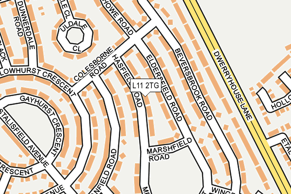 L11 2TG map - OS OpenMap – Local (Ordnance Survey)