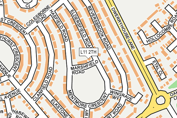 L11 2TH map - OS OpenMap – Local (Ordnance Survey)