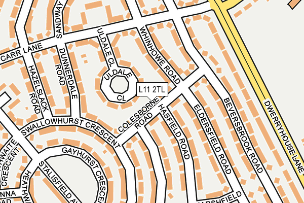 L11 2TL map - OS OpenMap – Local (Ordnance Survey)