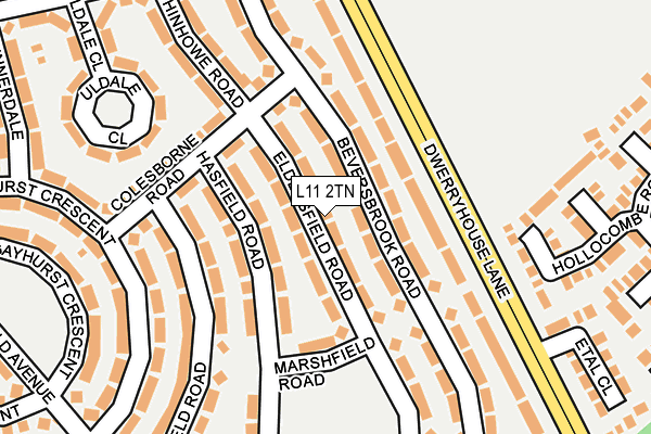 L11 2TN map - OS OpenMap – Local (Ordnance Survey)