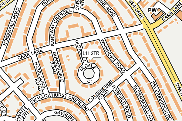 L11 2TR map - OS OpenMap – Local (Ordnance Survey)