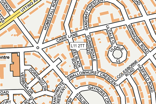 L11 2TT map - OS OpenMap – Local (Ordnance Survey)