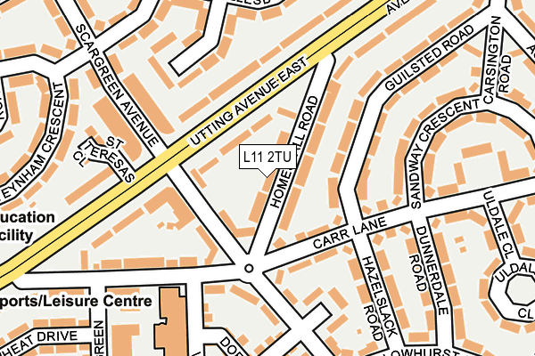 L11 2TU map - OS OpenMap – Local (Ordnance Survey)