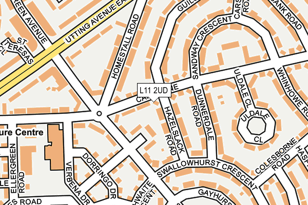 L11 2UD map - OS OpenMap – Local (Ordnance Survey)