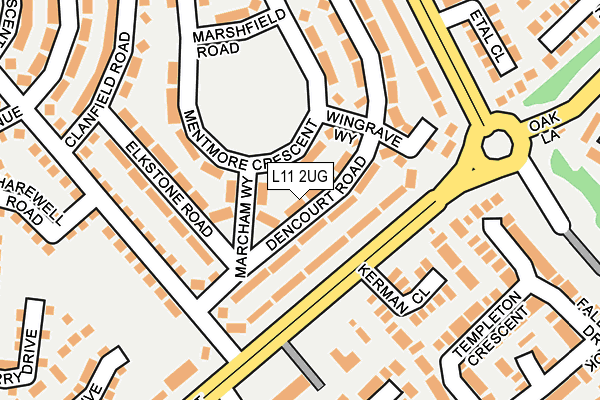 L11 2UG map - OS OpenMap – Local (Ordnance Survey)
