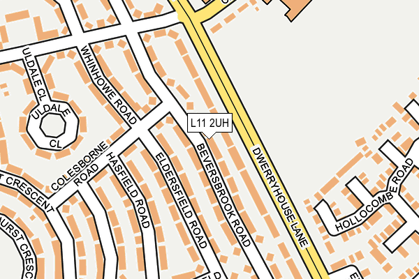 L11 2UH map - OS OpenMap – Local (Ordnance Survey)
