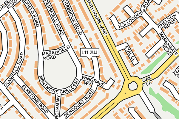 L11 2UJ map - OS OpenMap – Local (Ordnance Survey)