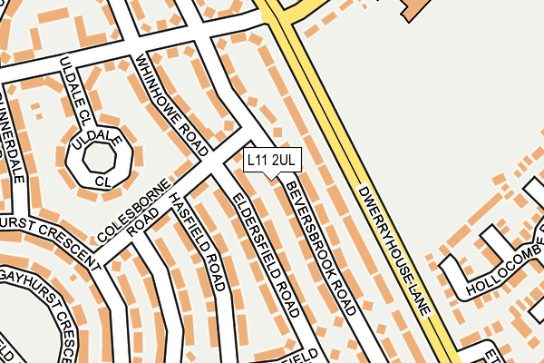 L11 2UL map - OS OpenMap – Local (Ordnance Survey)