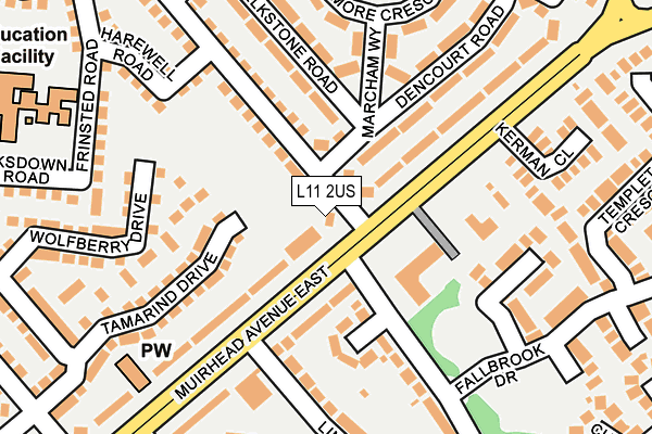 L11 2US map - OS OpenMap – Local (Ordnance Survey)