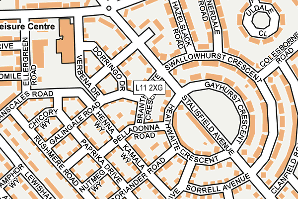 L11 2XG map - OS OpenMap – Local (Ordnance Survey)