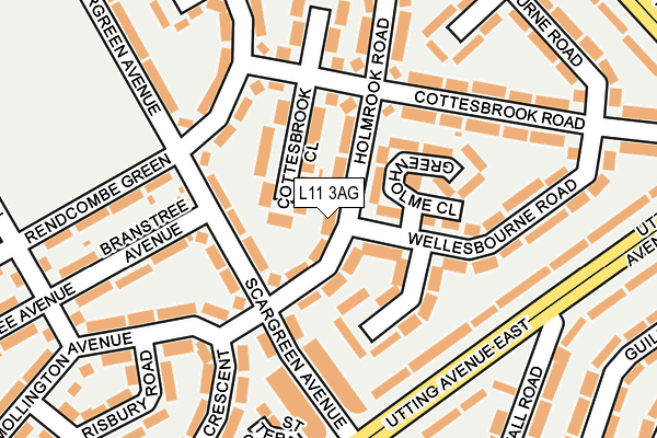 L11 3AG map - OS OpenMap – Local (Ordnance Survey)