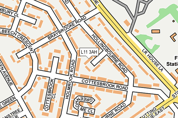 L11 3AH map - OS OpenMap – Local (Ordnance Survey)