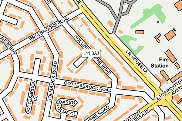 L11 3AJ map - OS OpenMap – Local (Ordnance Survey)