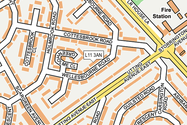 L11 3AN map - OS OpenMap – Local (Ordnance Survey)