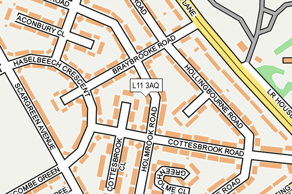 L11 3AQ map - OS OpenMap – Local (Ordnance Survey)