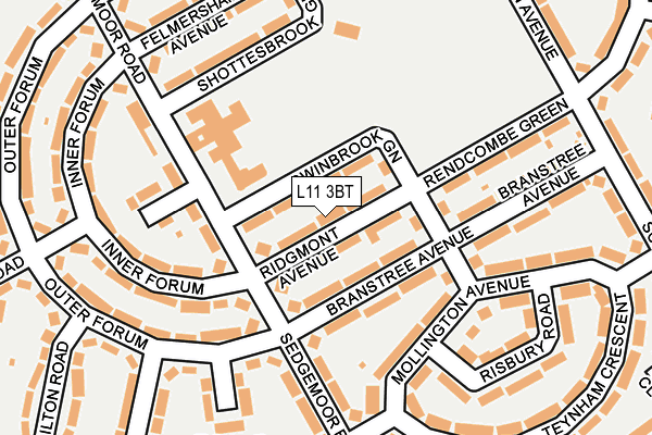 L11 3BT map - OS OpenMap – Local (Ordnance Survey)