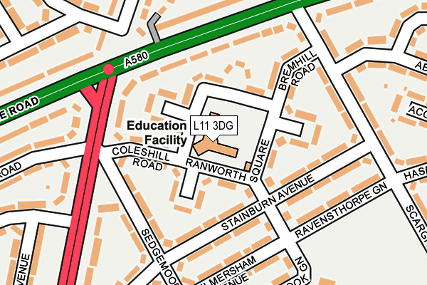 L11 3DG map - OS OpenMap – Local (Ordnance Survey)