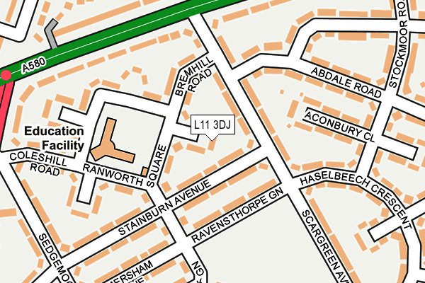 L11 3DJ map - OS OpenMap – Local (Ordnance Survey)